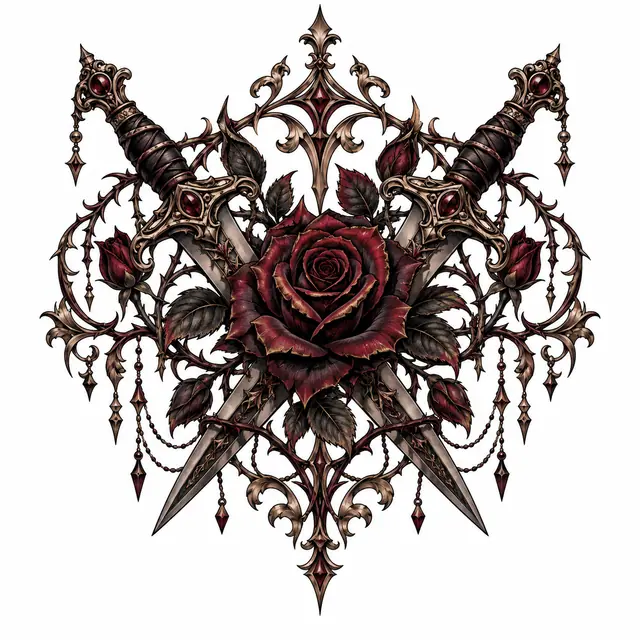 Neo-traditional snake and dagger tattoo design for the shoulder